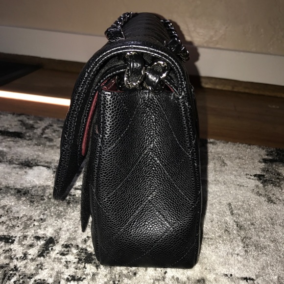 Chanel Jumbo Double Flap Black Caviar Leather SHW - Picture 5 of 8